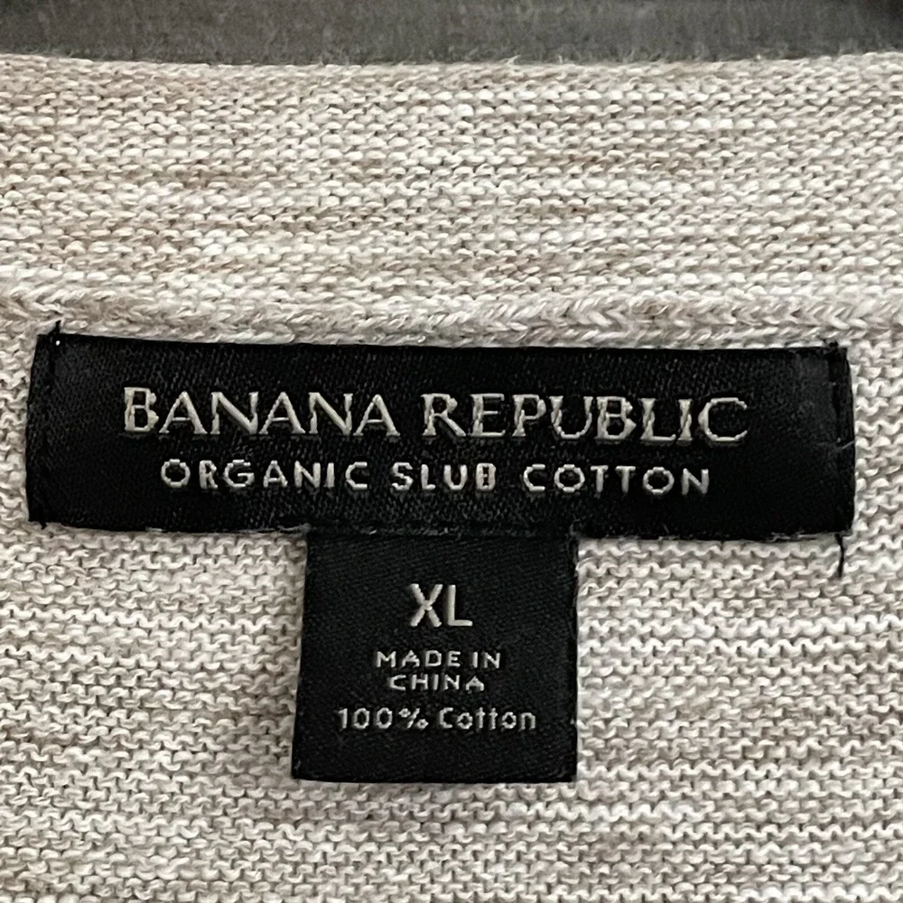 Banana Republic Sweater XL Organic Cotton Slub Knit Preppy Casual‎ Comfort